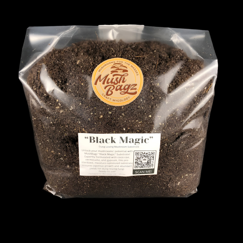 "Black Magic" Mushroom Substrate Bag For Dung Loving Mushrooms