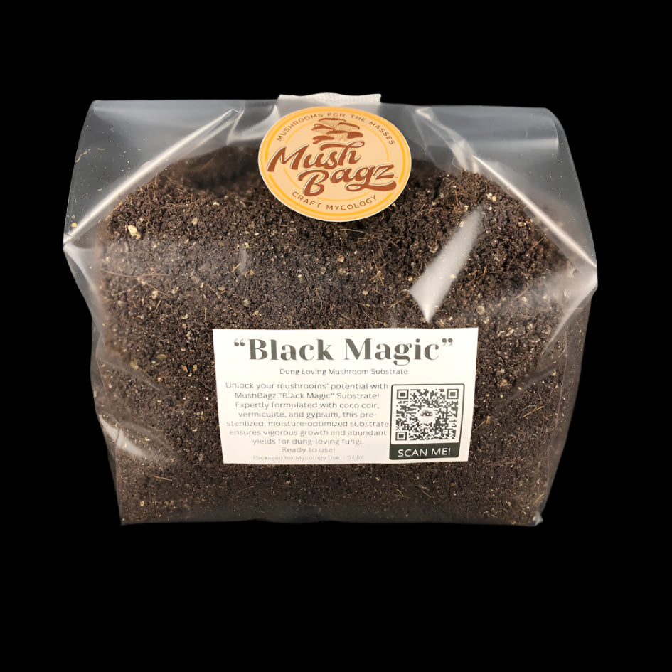"Black Magic" Mushroom Substrate Bag For Dung Loving Mushrooms